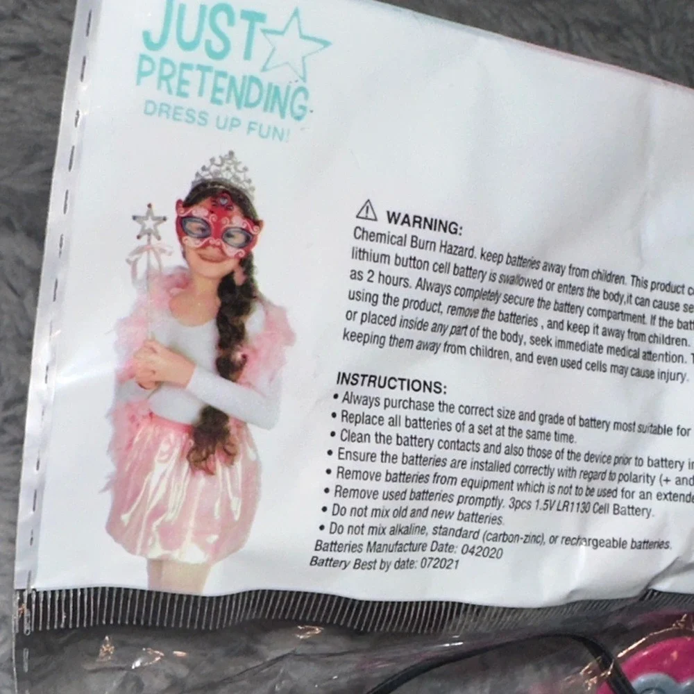 Just Pretending Pink Light-Up Masquerade Mask Kids Costume Accessory New